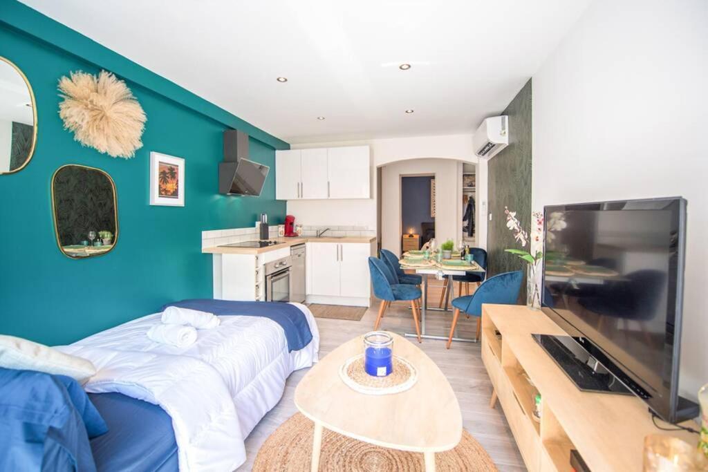 4 Couchages Climatise Direct Plage Wifi Parking Antibes Luaran gambar