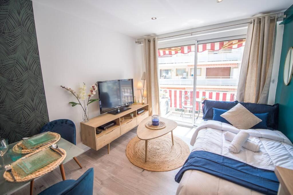 4 Couchages Climatise Direct Plage Wifi Parking Antibes Luaran gambar